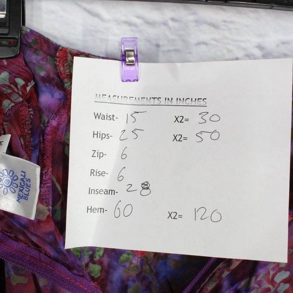 Mexicali Blues Purple Floral Fully Lined Midi Skirts Size M - Picture 8 of 8